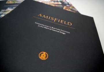 Amisfield offset printed booklet with gold foil