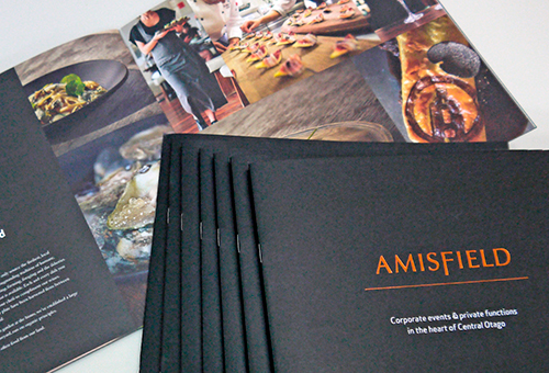 Amisfield Printing Booklet with Gold Foil