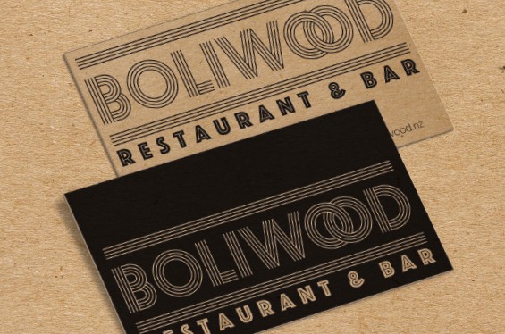 Boliwood Restaurant & Bar Identity Logo Menu Signage Thumb